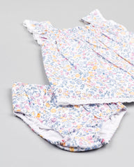 Vestido Pecho Resorte Estampado Flores