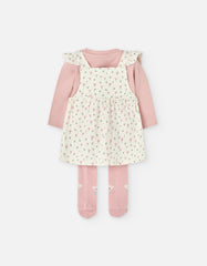 Conjunto vestido y camiseta rosa con estampado floral Losan – vista trasera