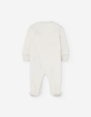 Pijama enteriza beige LOSAN para bebé niña vista trasera.