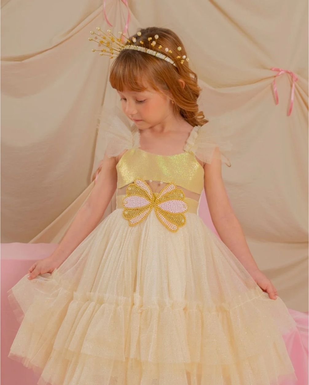 Vestido Volar Mariposa Dorada