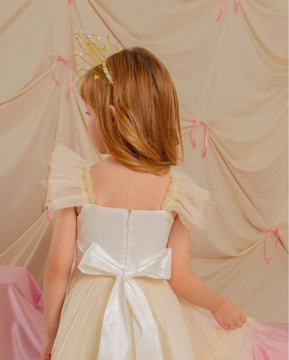 Vestido Volar Mariposa Dorada Niñas