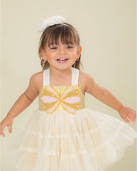 Body Volar Tul Mariposa Dorado Diseño