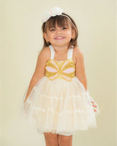 Body Volar Tul Mariposa Dorado