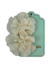 Set 2 Pinzas Puntos Dorado Blanco