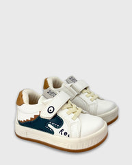 Tenis Velcro Dinosaurio Marfil Miel