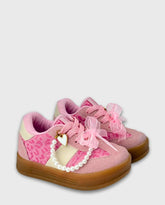 Tenis Moños Animal Print Rosa