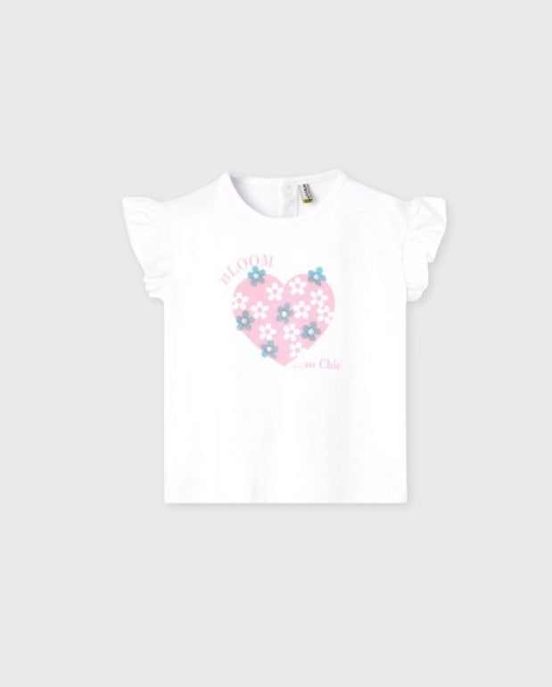 Blusa Corazón Flores Blanco Zippy®