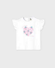 Blusa Corazón Flores Blanco Zippy®