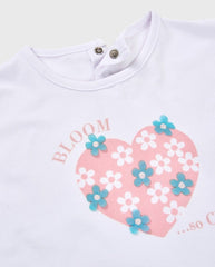 Blusa Corazón Flores Blanco Zippy® detalle