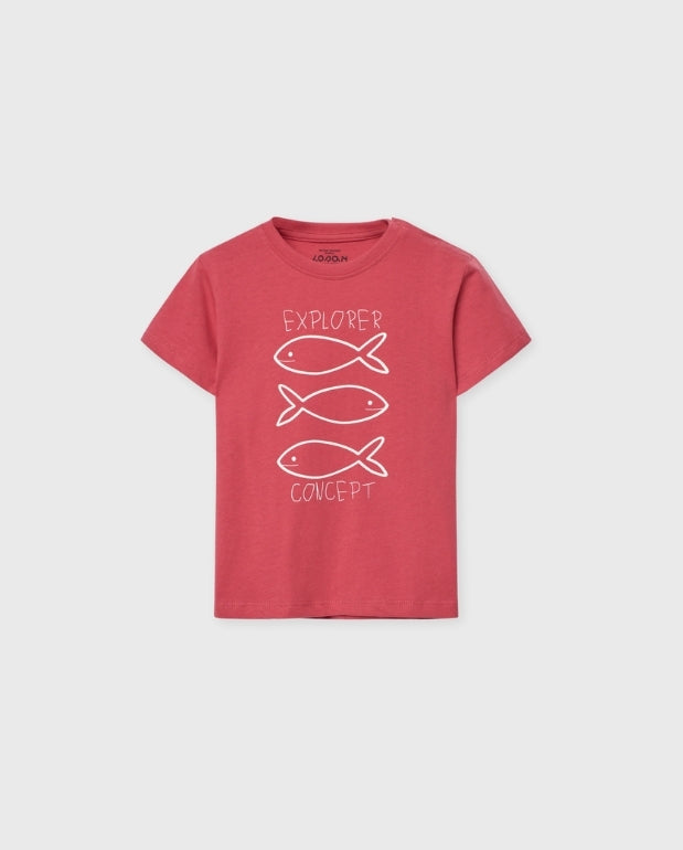 Camiseta Peces Explorer Rojo Losan