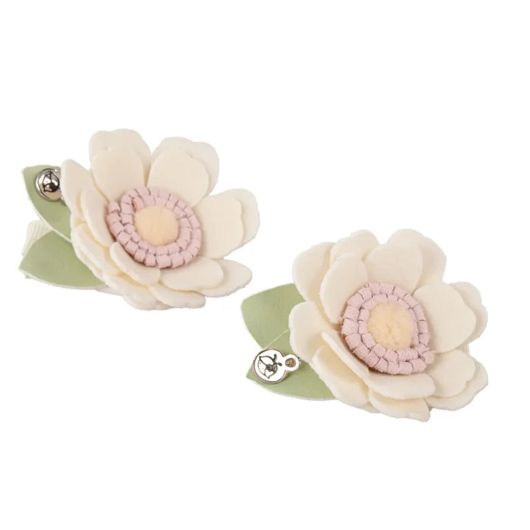 Set Pinzas Flor Fay crudo