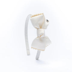 Diadema Moño Bubbles crudo