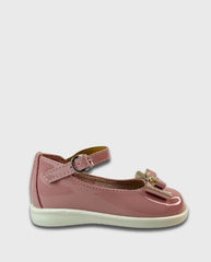 Baletas Charol Moño Oso Rosa Niñas