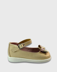 Baletas Moño Brillo Champagne Girl