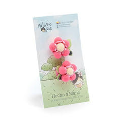 Set Pinzas Clip Puffy Bloom Miss Be fucsia