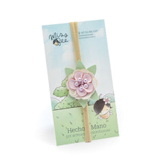 Balaca Elástico Dewdrop Perla Flor ROSA