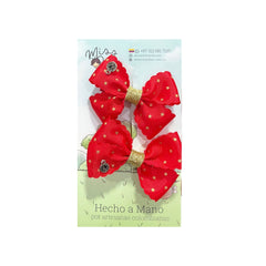 Set 2 Pinzas Hair Clip Star Camel Miss Be
