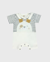 Mameluco Bordado Dog Rayas Navy