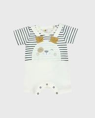 Mameluco Bordado Dog Rayas Navy