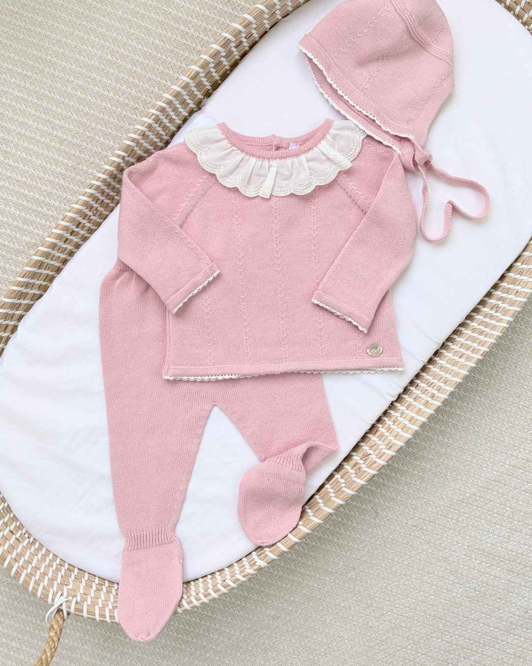 Primer Dia Tricot Cuello Rosa Empolvado Martin Aranda