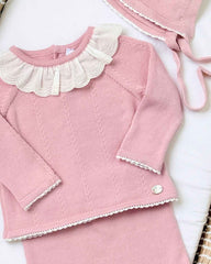 Primer Dia Tricot Cuello Rosa Empolvado Martin Aranda Detalle