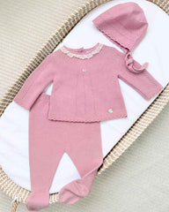 Primer día Hilo Detalle Encaje Frambuesa