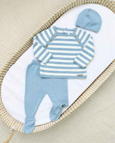 Primer Día Tricot Rayas Azul Martin Aranda