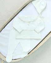 Primer Dia Tricot Cuello Encaje Blanco Martin Aranda