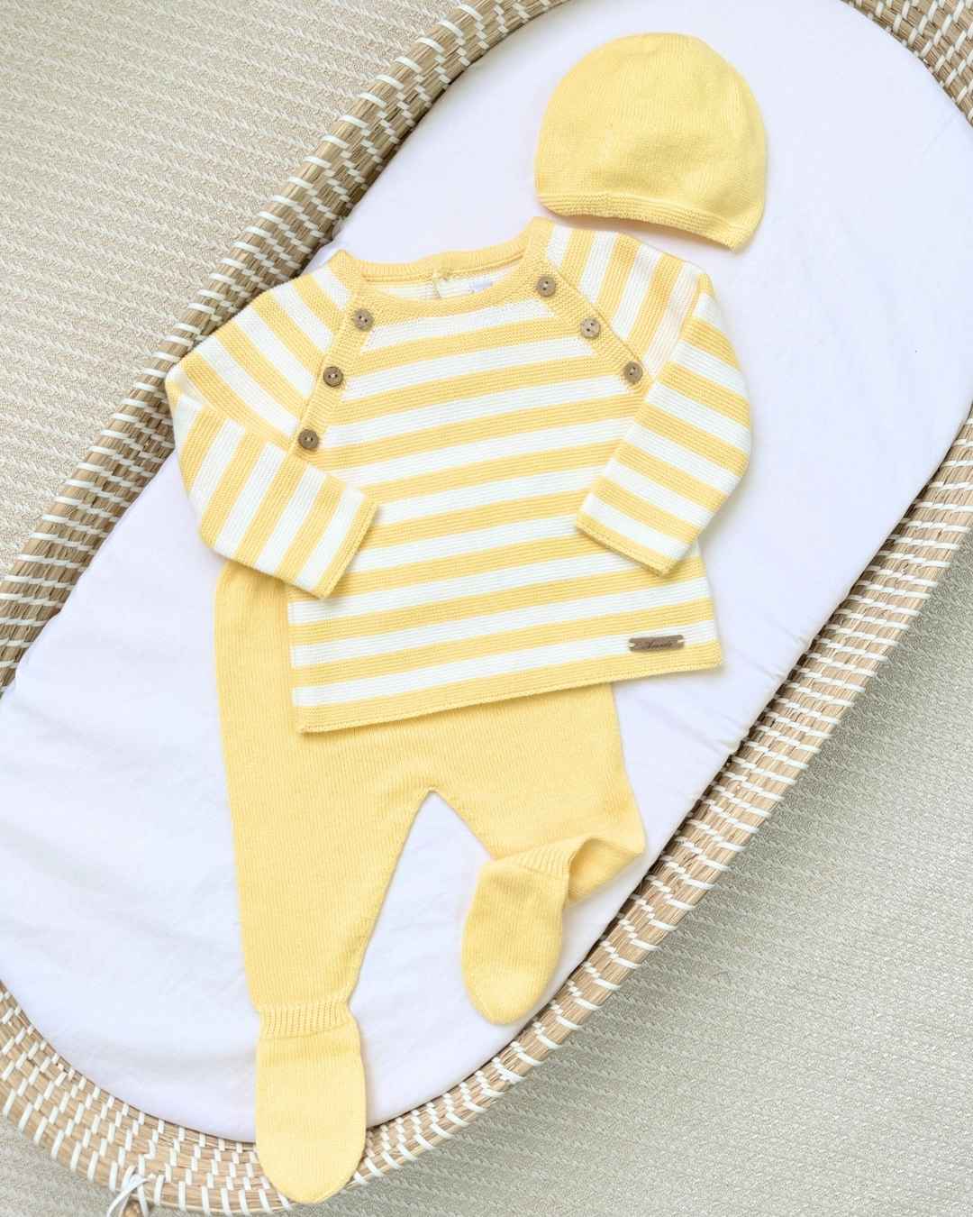 Primer Día Tricot Rayas Amarillo Martin Aranda