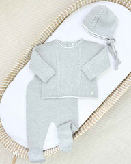 Primer Día Tricot Trenzado Gris Martín Aranda