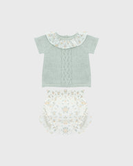 Conjunto Combinado Tricot Verde Marín Aranda