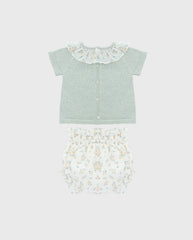 Conjunto Combinado Tricot Verde Marín Aranda diseño