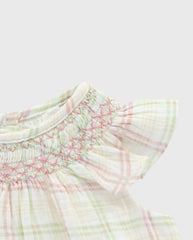 Vestido Bordado Cuadros Martín Aranda detalle