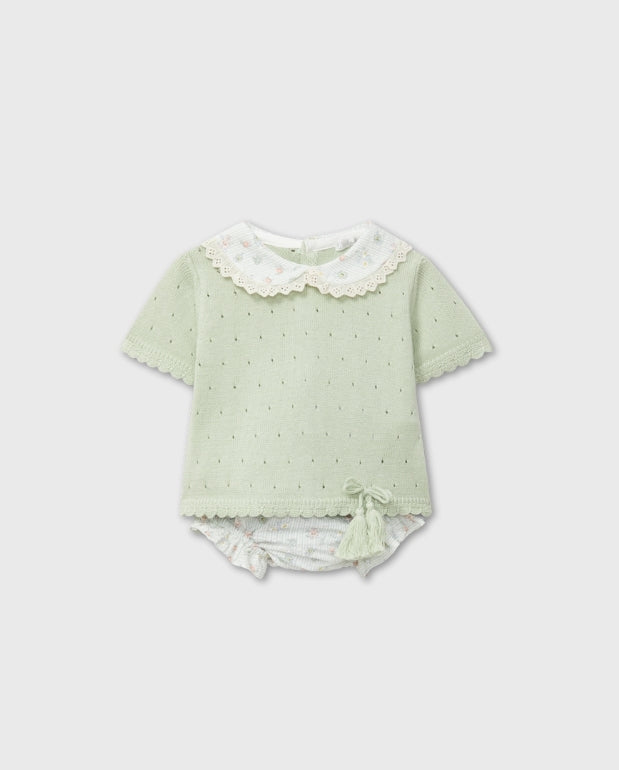Conjunto Short Tricot Verde Dr.kid