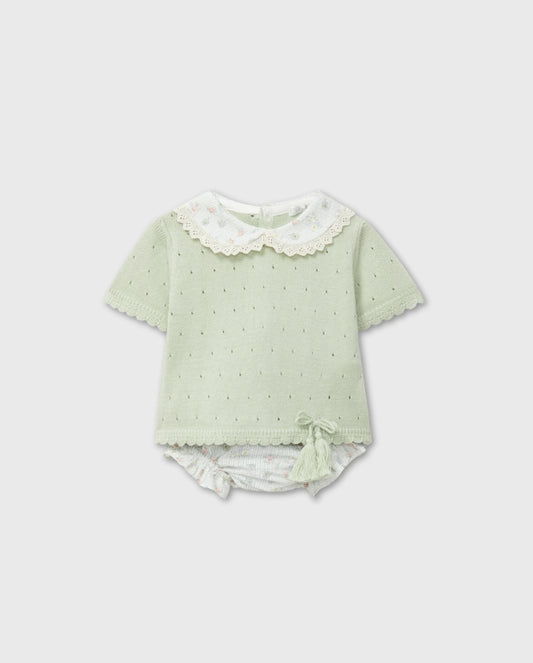 Conjunto Short Tricot Verde Dr.kid
