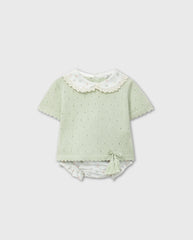 Conjunto Short Tricot Verde Dr.kid