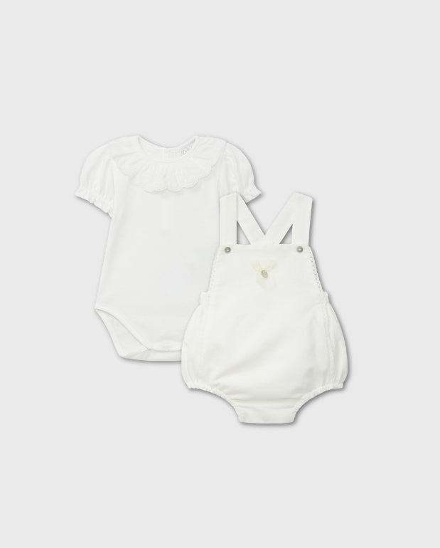 Conjunto Braga Bordado Blanco Dr.kid