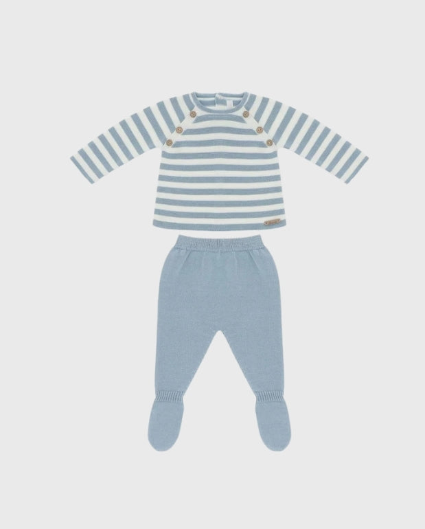 Primer Dia Tricot Rayas Azul Martin Aranda