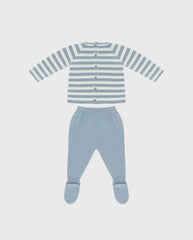 Primer Dia Tricot Rayas Azul Martin Aranda diseño