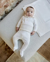 Primer Dia Tricot Cuello Encaje Blanco Martin Aranda bebe