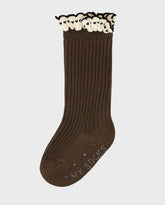 Medias Bolero Detalle Bebé Niña Café