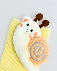 Medias Detalle Caracol Amarillas