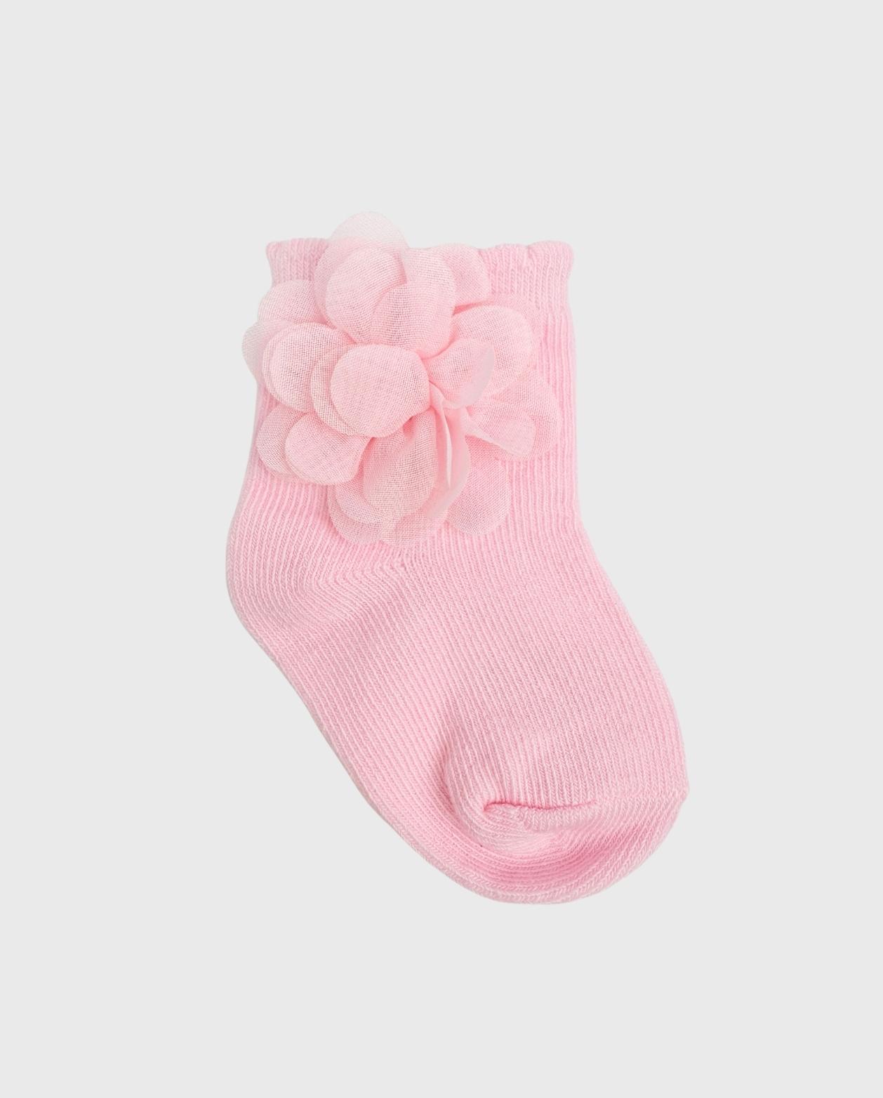 Medias Detalle Flor Rosa