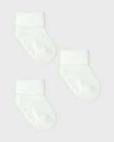 Set 3 Medias Antideslizante Blanco Bebé
