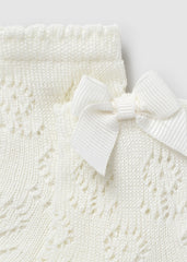 Medias Calado Moño Natural Mayoral detalle