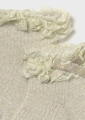 Medias Detalle Encaje Avena Mayoral moño