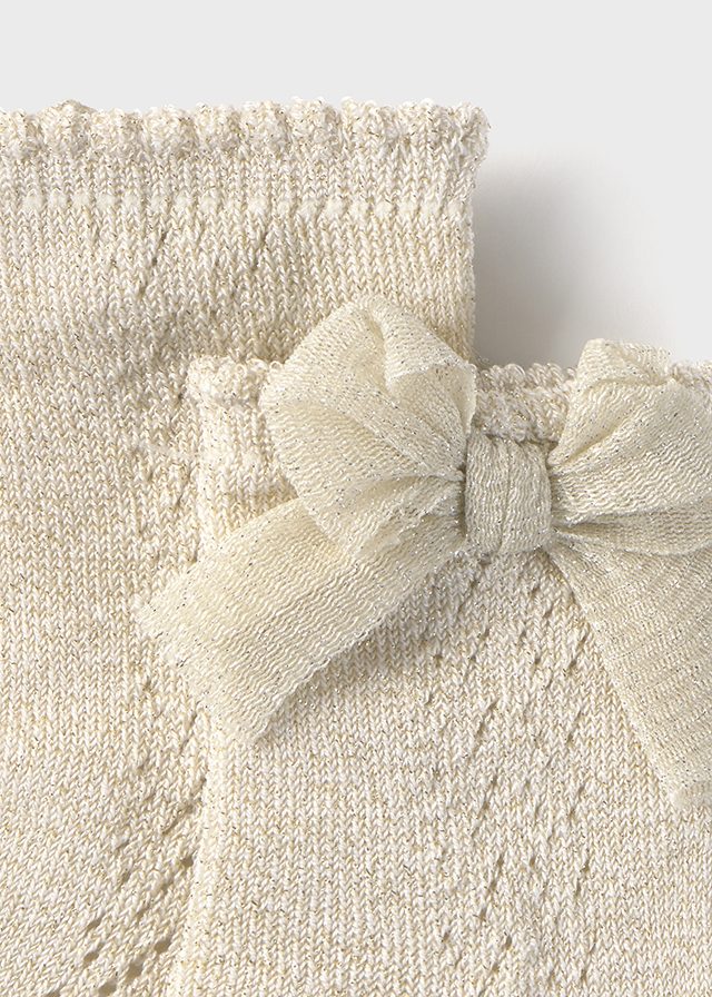 Medias Españolas Lazo Tul Champagne Mayoral detalle