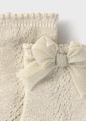 Medias Españolas Lazo Tul Champagne Mayoral detalle