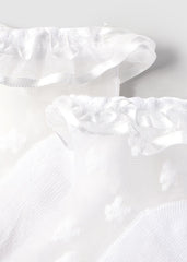 Medias Plumeti Flores Blanco Mayoral detalle