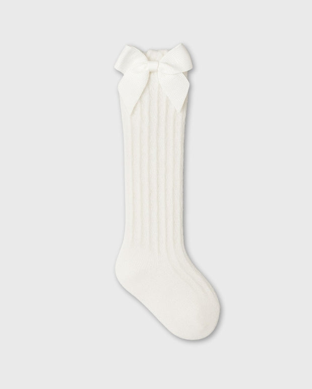 Medias Largas Blanco Moño